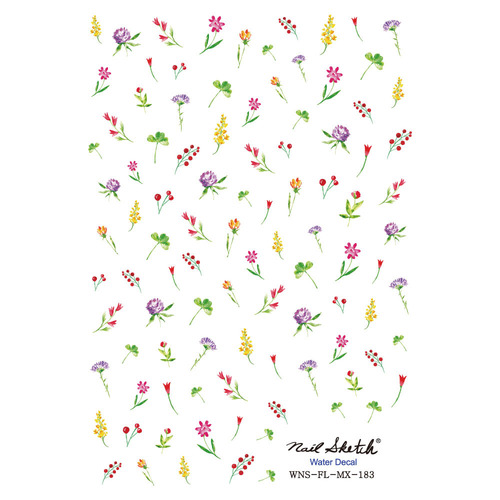 네일스케치 워터데칼-183-수채화들꽃